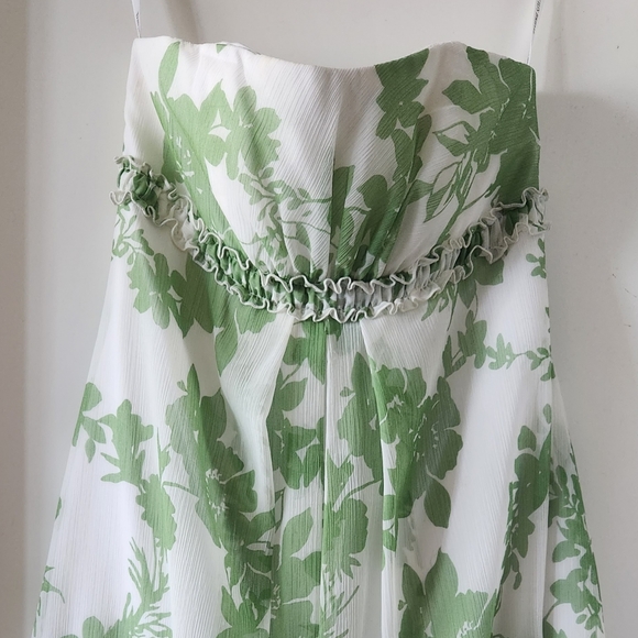 David Bridal Strapless Floral Dress - Picture 3 of 14